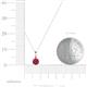 3 - Sheryl 4.00 mm Ruby Solitaire Pendant 