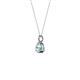 2 - Sheryl 4.00 mm Aquamarine Solitaire Pendant 