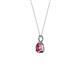 2 - Sheryl 4.00 mm Pink Tourmaline Solitaire Pendant 