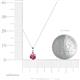 3 - Sheryl 4.00 mm Pink Tourmaline Solitaire Pendant 