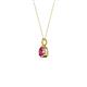 2 - Sheryl 4.00 mm Pink Tourmaline Solitaire Pendant 