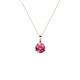 1 - Sheryl 4.00 mm Pink Tourmaline Solitaire Pendant 