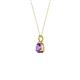 2 - Sheryl 4.00 mm Amethyst Solitaire Pendant 