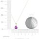 3 - Sheryl 4.00 mm Amethyst Solitaire Pendant 