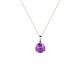 1 - Sheryl 4.00 mm Amethyst Solitaire Pendant 