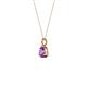 2 - Sheryl 4.00 mm Amethyst Solitaire Pendant 