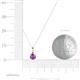3 - Sheryl 4.00 mm Amethyst Solitaire Pendant 