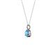2 - Sheryl 4.00 mm Blue Topaz Solitaire Pendant 