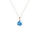 1 - Sheryl 4.00 mm Blue Topaz Solitaire Pendant 
