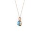 2 - Sheryl 4.00 mm Blue Topaz Solitaire Pendant 