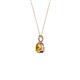 2 - Sheryl 4.00 mm Citrine Solitaire Pendant 