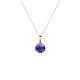 1 - Sheryl 4.00 mm Iolite Solitaire Pendant 
