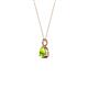2 - Sheryl 4.00 mm Peridot Solitaire Pendant 