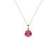 1 - Sheryl 4.00 mm Rhodolite Garnet Solitaire Pendant 