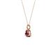 2 - Sheryl 4.00 mm Rhodolite Garnet Solitaire Pendant 