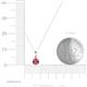 3 - Sheryl 4.00 mm Rhodolite Garnet Solitaire Pendant 