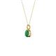 2 - Sheryl 4.00 mm Emerald Solitaire Pendant 