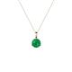 1 - Sheryl 4.00 mm Emerald Solitaire Pendant 