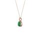 2 - Sheryl 4.00 mm Emerald Solitaire Pendant 