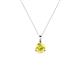 1 - Sheryl 4.00 mm Yellow Sapphire Solitaire Pendant 