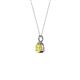 2 - Sheryl 4.00 mm Yellow Sapphire Solitaire Pendant 