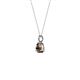 2 - Sheryl 4.00 mm Smoky Quartz Solitaire Pendant 