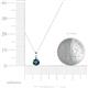 3 - Sheryl 4.00 mm Blue Diamond Solitaire Pendant 