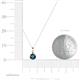3 - Sheryl 4.00 mm Blue Diamond Solitaire Pendant 