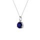 3 - Sheryl 5.00 mm Blue Sapphire Solitaire Pendant 