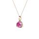 3 - Sheryl 5.00 mm Pink Sapphire Solitaire Pendant 