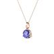 3 - Sheryl 5.00 mm Tanzanite Solitaire Pendant 