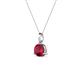 3 - Sheryl 5.00 mm Ruby Solitaire Pendant 