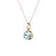 3 - Sheryl 5.00 mm Aquamarine Solitaire Pendant 