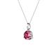 3 - Sheryl 5.00 mm Pink Tourmaline Solitaire Pendant 