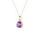 3 - Sheryl 5.00 mm Amethyst Solitaire Pendant 