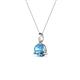 3 - Sheryl 5.00 mm Blue Topaz Solitaire Pendant 