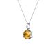 3 - Sheryl 5.00 mm Citrine Solitaire Pendant 