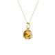 3 - Sheryl 5.00 mm Citrine Solitaire Pendant 