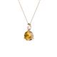 3 - Sheryl 5.00 mm Citrine Solitaire Pendant 
