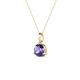 3 - Sheryl 5.00 mm Iolite Solitaire Pendant 