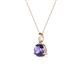 3 - Sheryl 5.00 mm Iolite Solitaire Pendant 