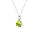 3 - Sheryl 5.00 mm Peridot Solitaire Pendant 
