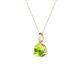 3 - Sheryl 5.00 mm Peridot Solitaire Pendant 