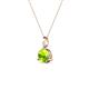 3 - Sheryl 5.00 mm Peridot Solitaire Pendant 