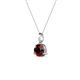 3 - Sheryl 5.00 mm Red Garnet Solitaire Pendant 