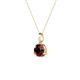 3 - Sheryl 5.00 mm Red Garnet Solitaire Pendant 
