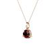 3 - Sheryl 5.00 mm Red Garnet Solitaire Pendant 