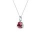 3 - Sheryl 5.00 mm Rhodolite Garnet Solitaire Pendant 