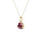 3 - Sheryl 5.00 mm Rhodolite Garnet Solitaire Pendant 