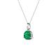3 - Sheryl 5.00 mm Emerald Solitaire Pendant 